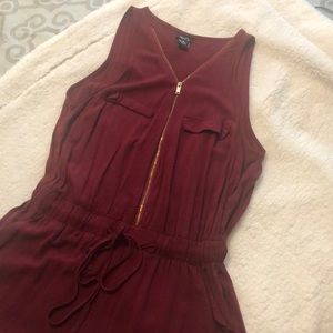 Burgundy Romper